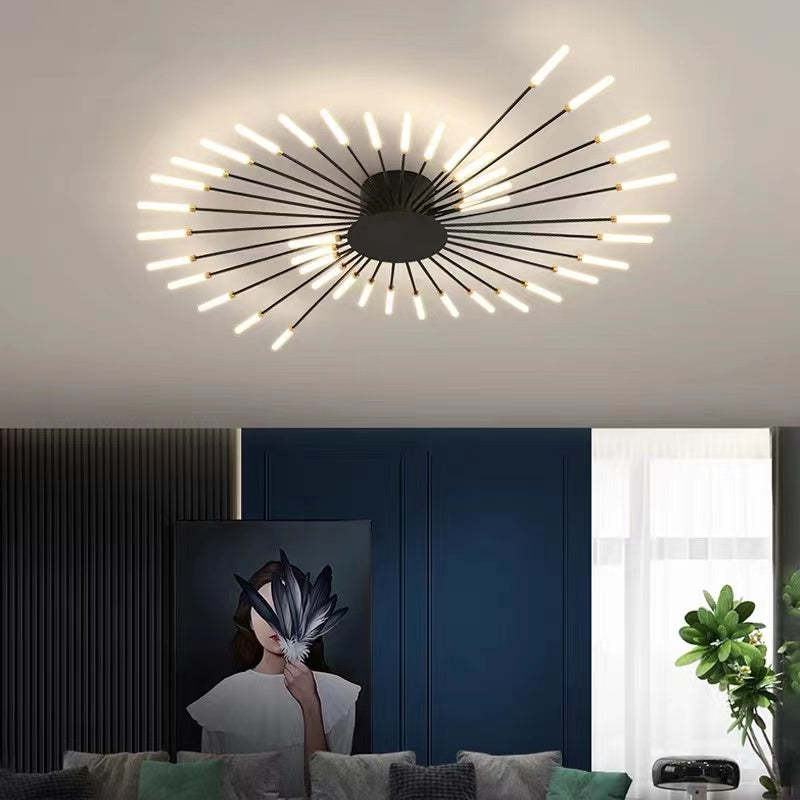 Fireworks Ceiling Light LED Black Gold