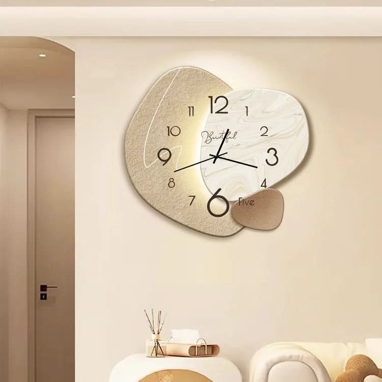 Quartz Wall Clock Metal Glass