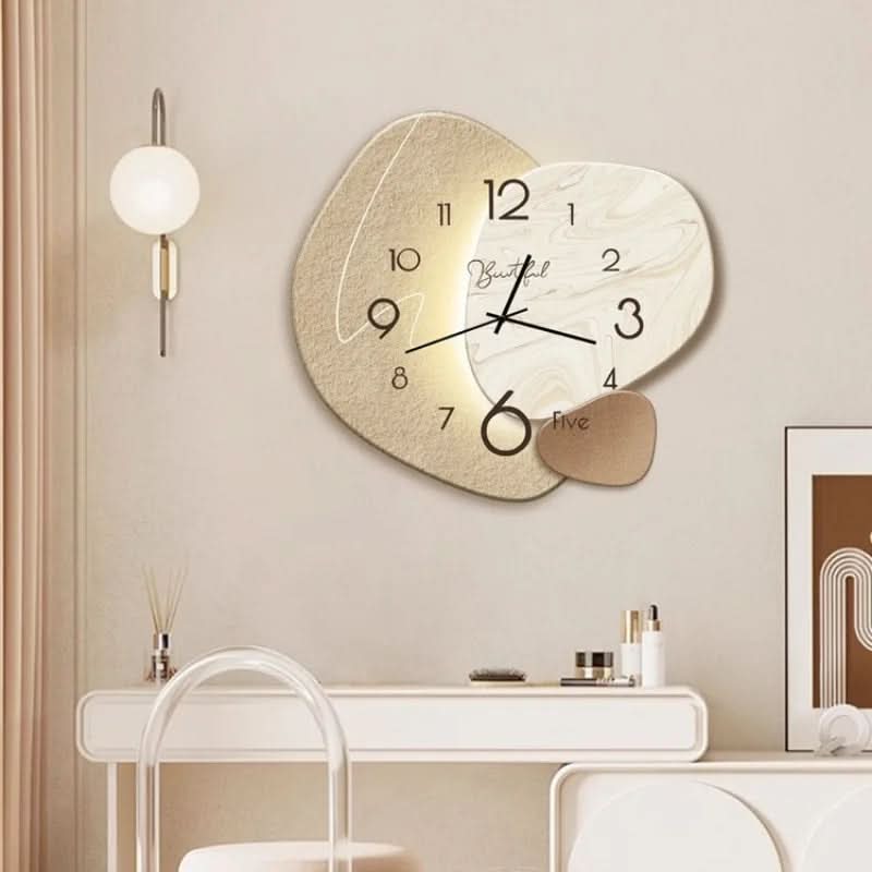 Quartz Wall Clock Metal Glass