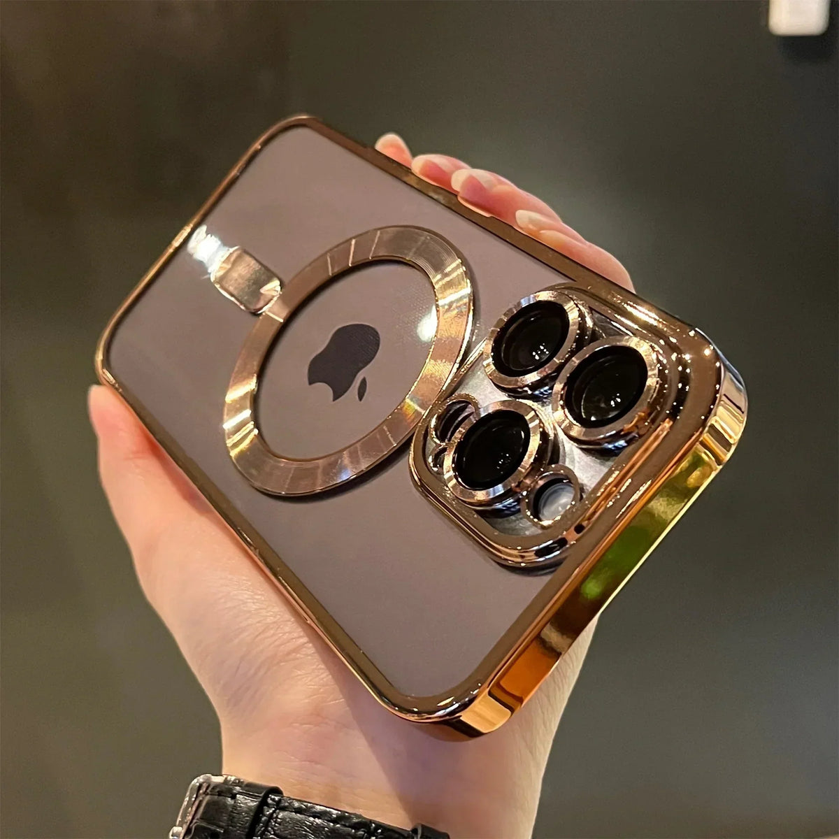 Clear Magnetic Phone Case for iPhone 12 to 16 | Fits Plus, Pro and Max Models | Electroplated Frame, Wireless Charging