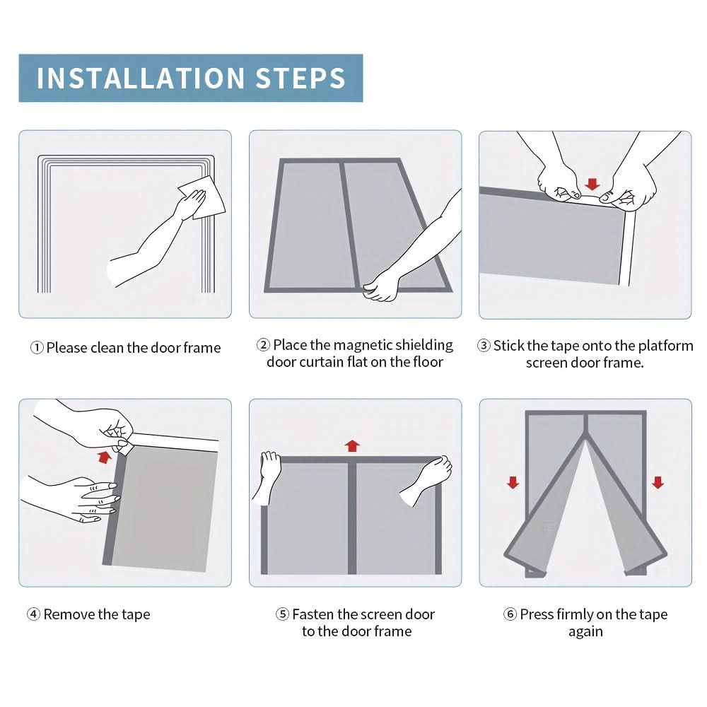 Magnetic Mosquito Screen Door Curtain | 20 Size Options | Fiberglass Mesh with Auto-Close for Pet-Friendly Airflow