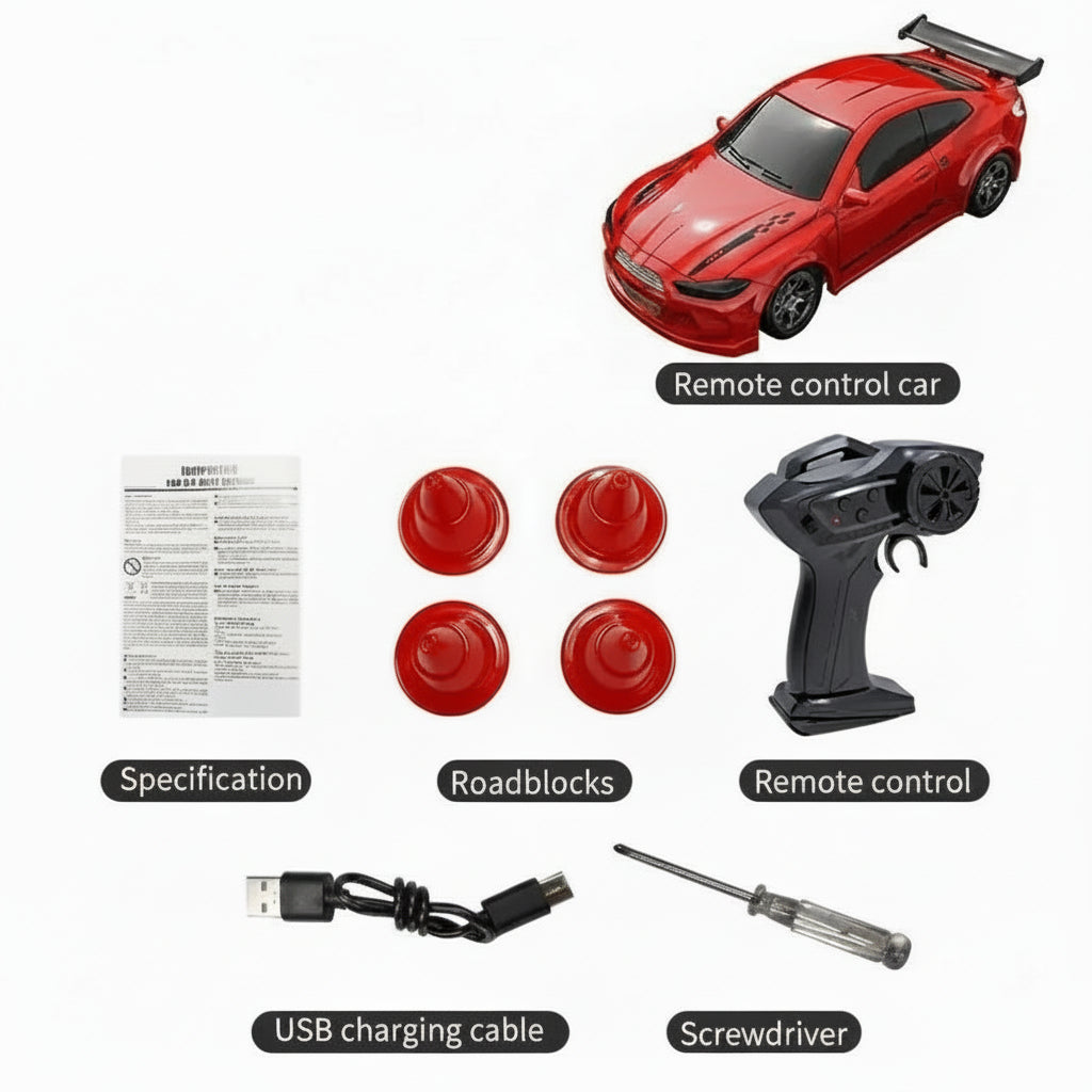 MICRODRIFT – Compact 1:64 Remote Control Drift Car for Smooth Gliding