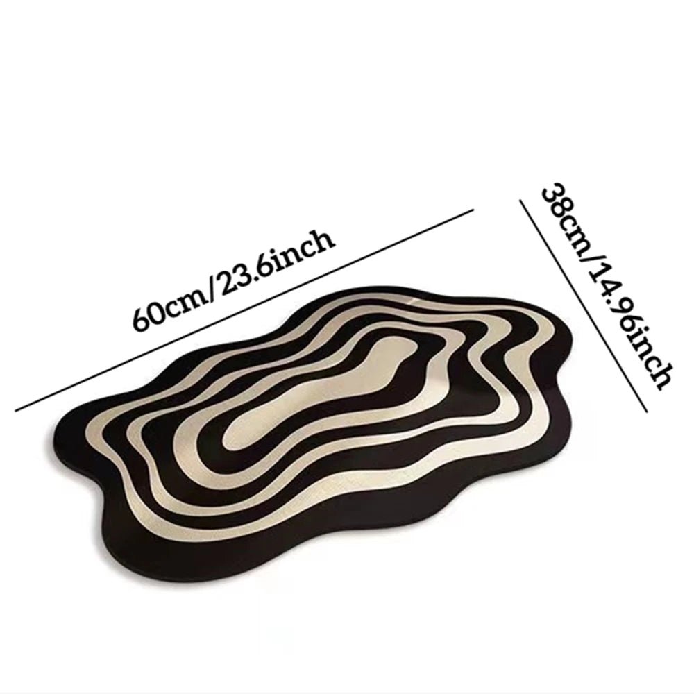 ABSORO NATUSTONE – Quick-drying diatomaceous earth bath mat for non-slip bathing comfort