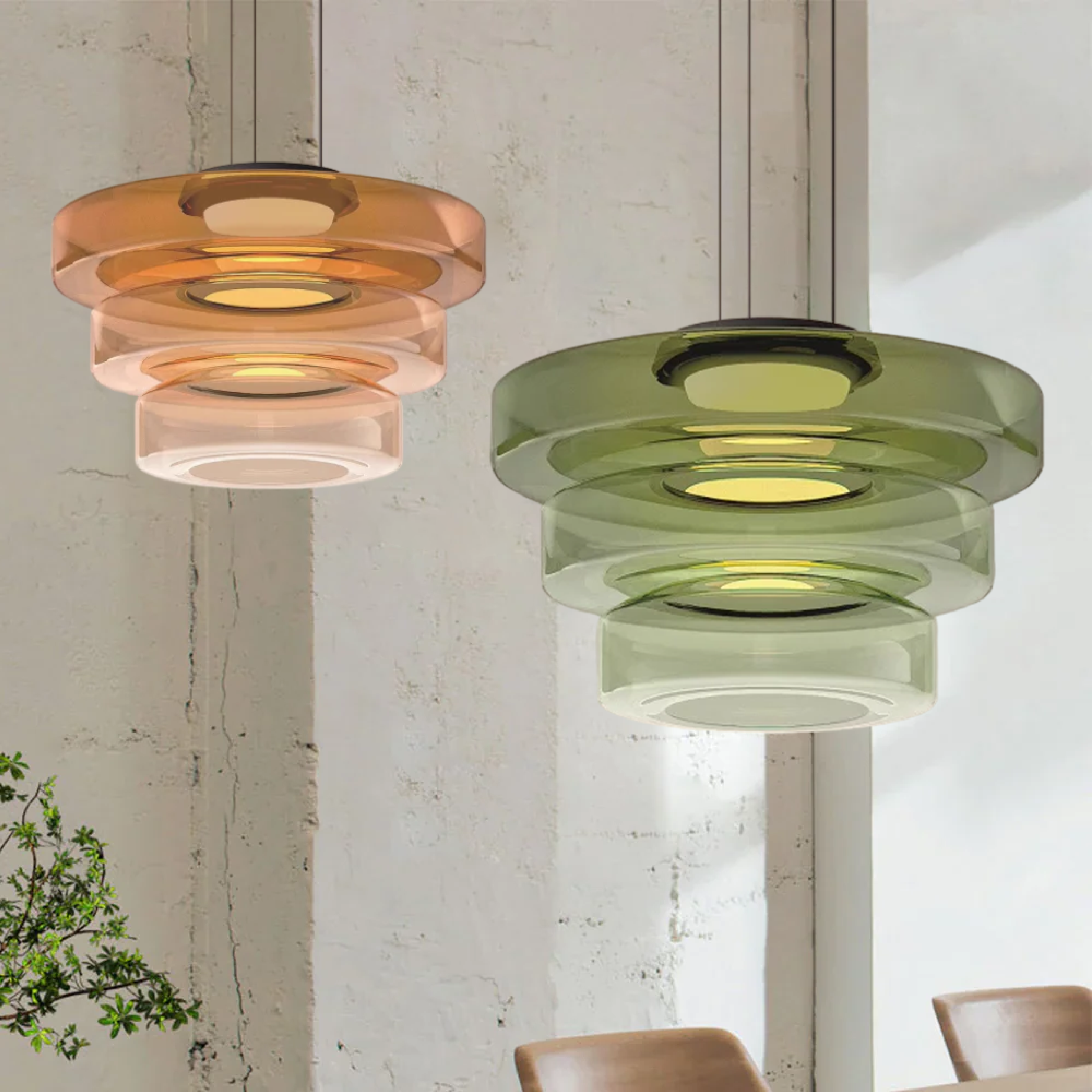 Bauhaus Glass Pendant Light Hanging Lamp