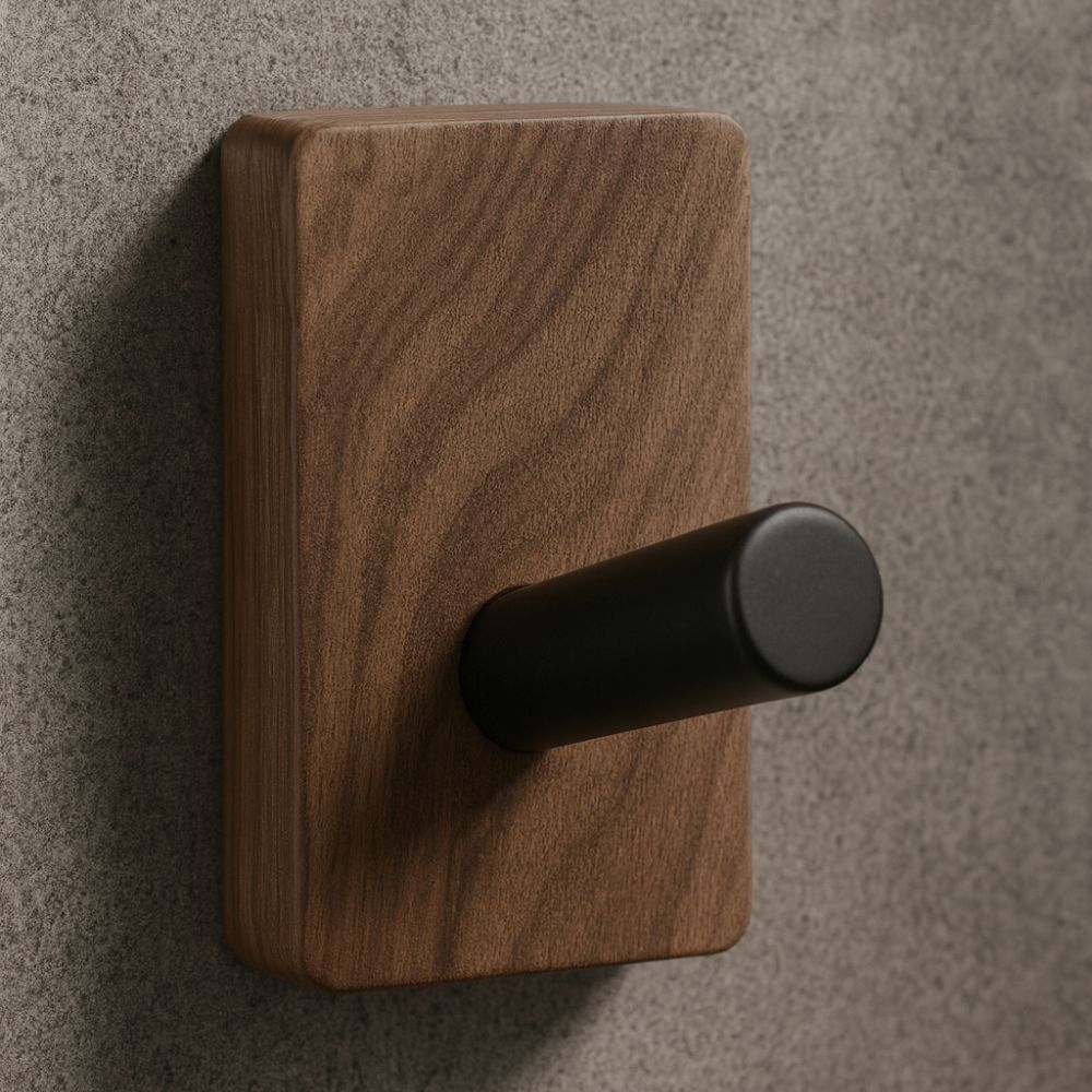Natural Wood Wall Hook Organizer