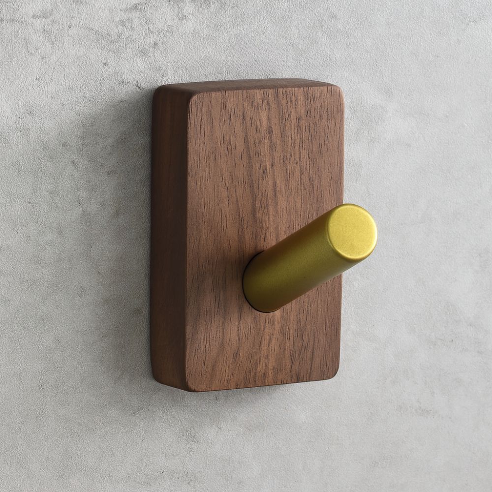 Natural Wood Wall Hook Organizer
