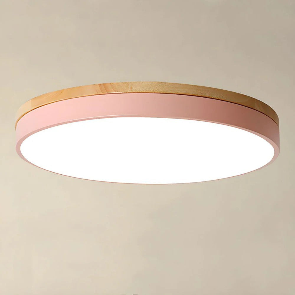 Vintage Glass Ceiling Light Brass Semi Flush