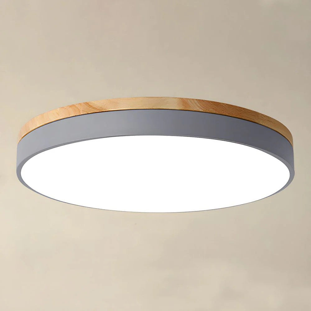 Vintage Glass Ceiling Light Brass Semi Flush