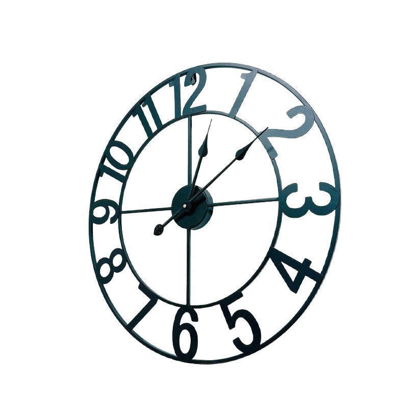 Open Frame Metal Wall Clock with Cutout Numerals | Silent Quartz Movement for Living Room and Office | 3 Diameters