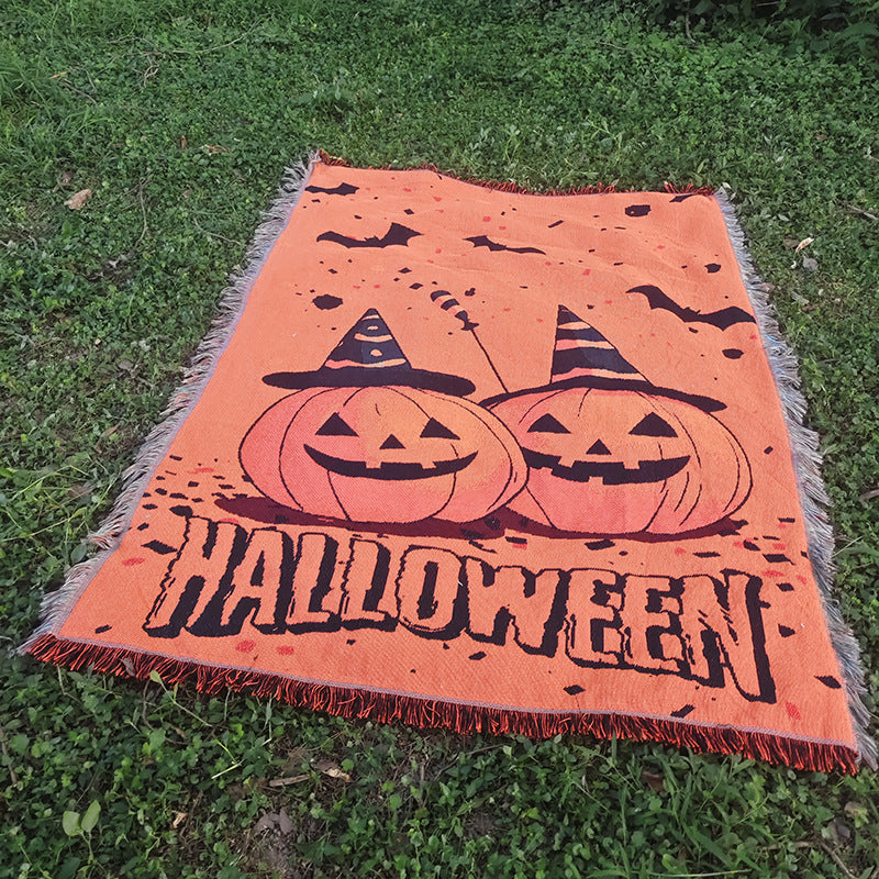 Halloween Throw Blanket | Available in Kürbis | Soft Fleece for Sofas, Beds, and Movie Nights