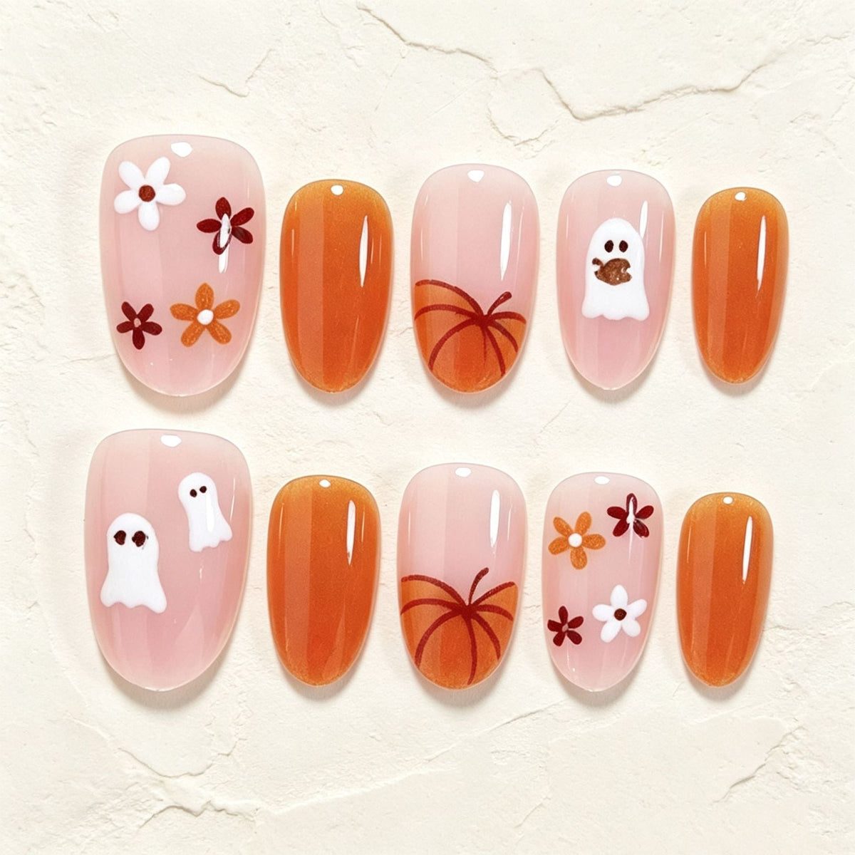 Halloween Press-On Nails | Available in 30 Stück | Glue-Free Application in Minutes for Parties and Nights Out