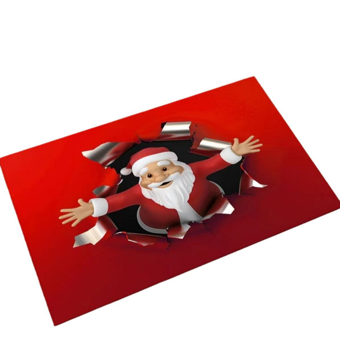 Christmas Rug for Entryway with Santa, Reindeer and Snowman | Absorbent Non-Slip Door Mat | Four Sizes, Seven Designs