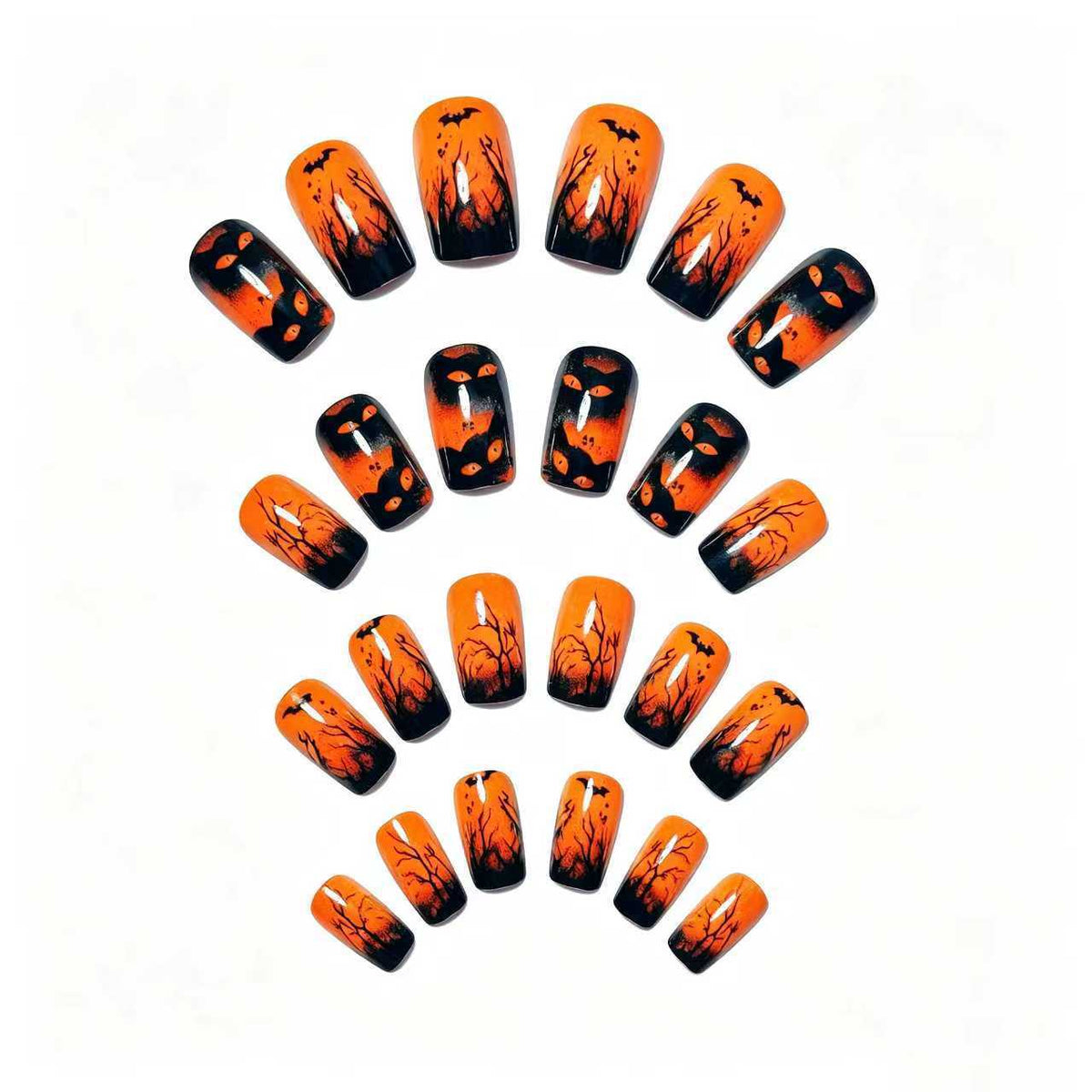 Halloween Press-On Nails | Available in Jelly | Glue-Free Application in Minutes for Parties and Nights Out