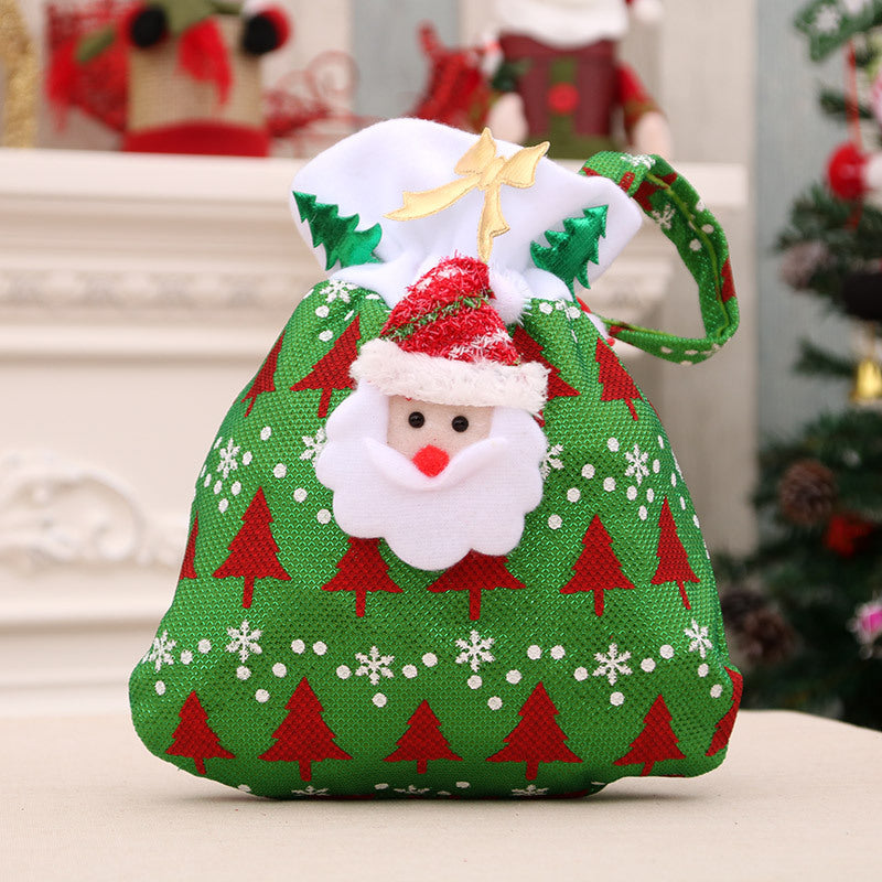 Christmas Snowman Gift Bag with a Stitched Face and Drawstring Top | Reusable Sack for Small Presents | 14 Designs