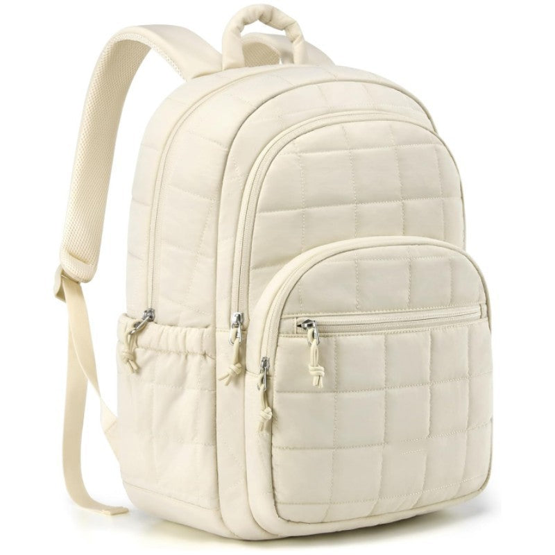Quilted Travel Backpack with Padded Laptop Sleeve | Water-Repellent Fabric and Several Zipped Pockets | 3 Colors