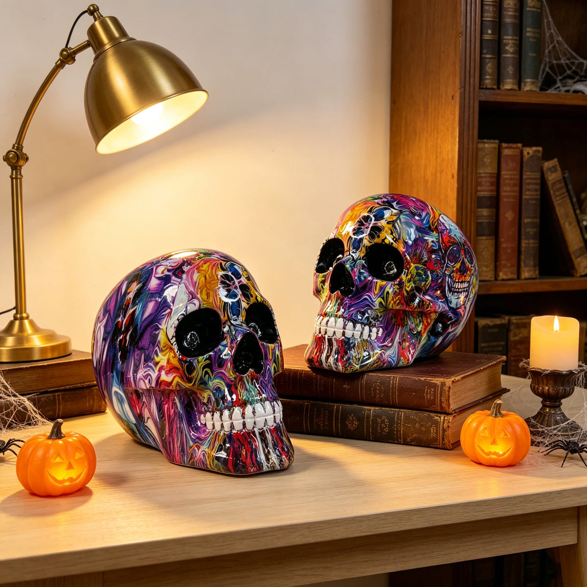 Halloween Skull Wall Art | Available in 5 Colors | Ready to Hang in Hallways, Living Rooms, and Entrances