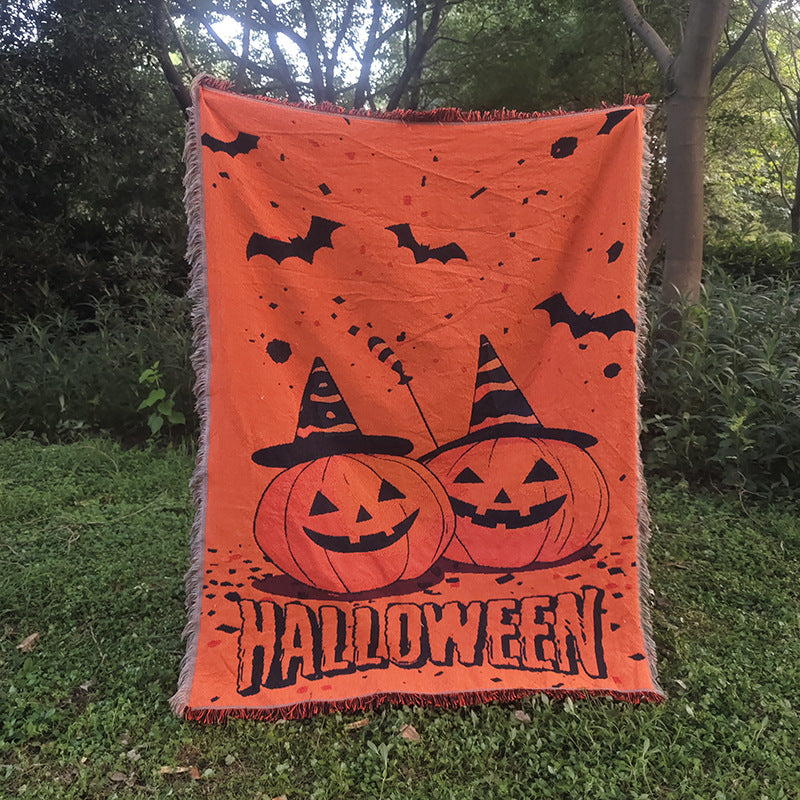 Halloween Throw Blanket | Available in Kürbis | Soft Fleece for Sofas, Beds, and Movie Nights