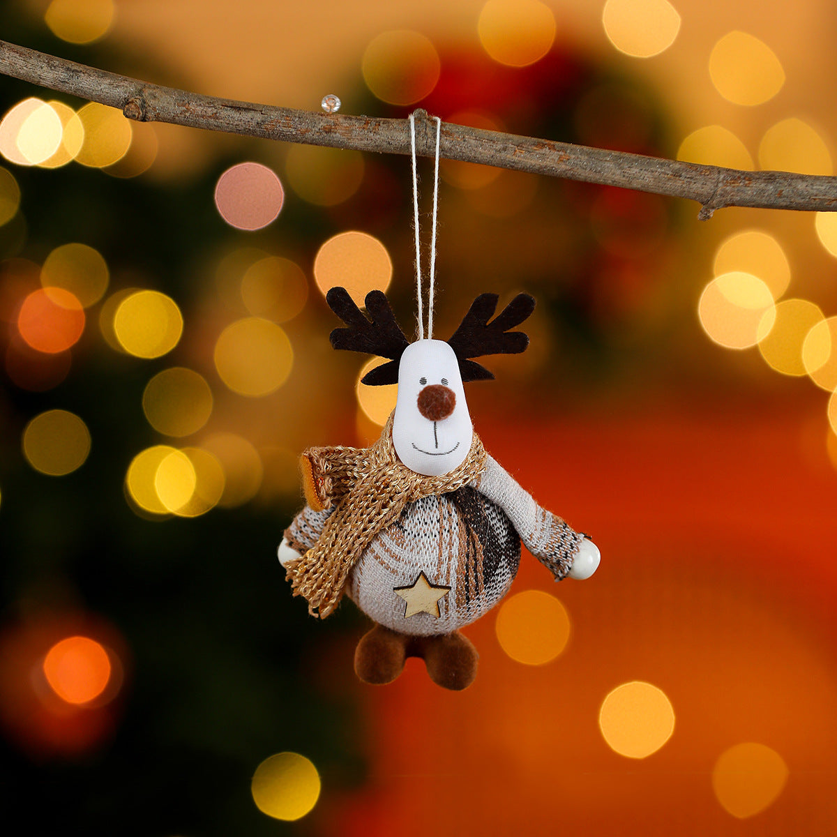 Hanging Santa Figurine with a Fluffy Beard | Tree, Doorway and Centerpiece Christmas Decorations | Handy Loop Included