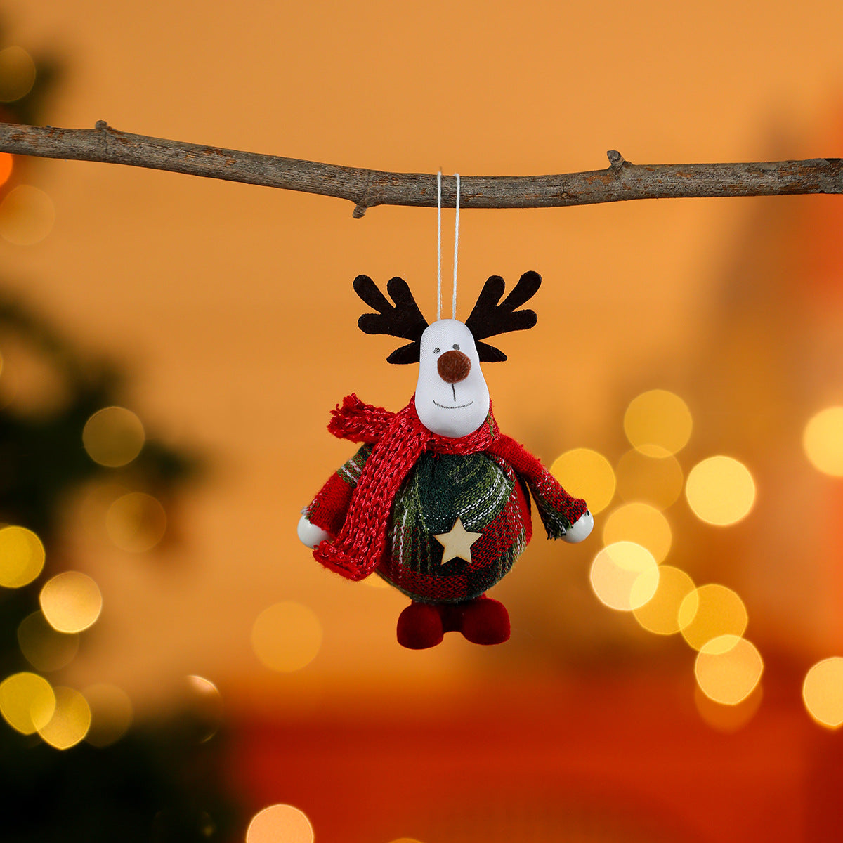 Hanging Santa Figurine with a Fluffy Beard | Tree, Doorway and Centerpiece Christmas Decorations | Handy Loop Included