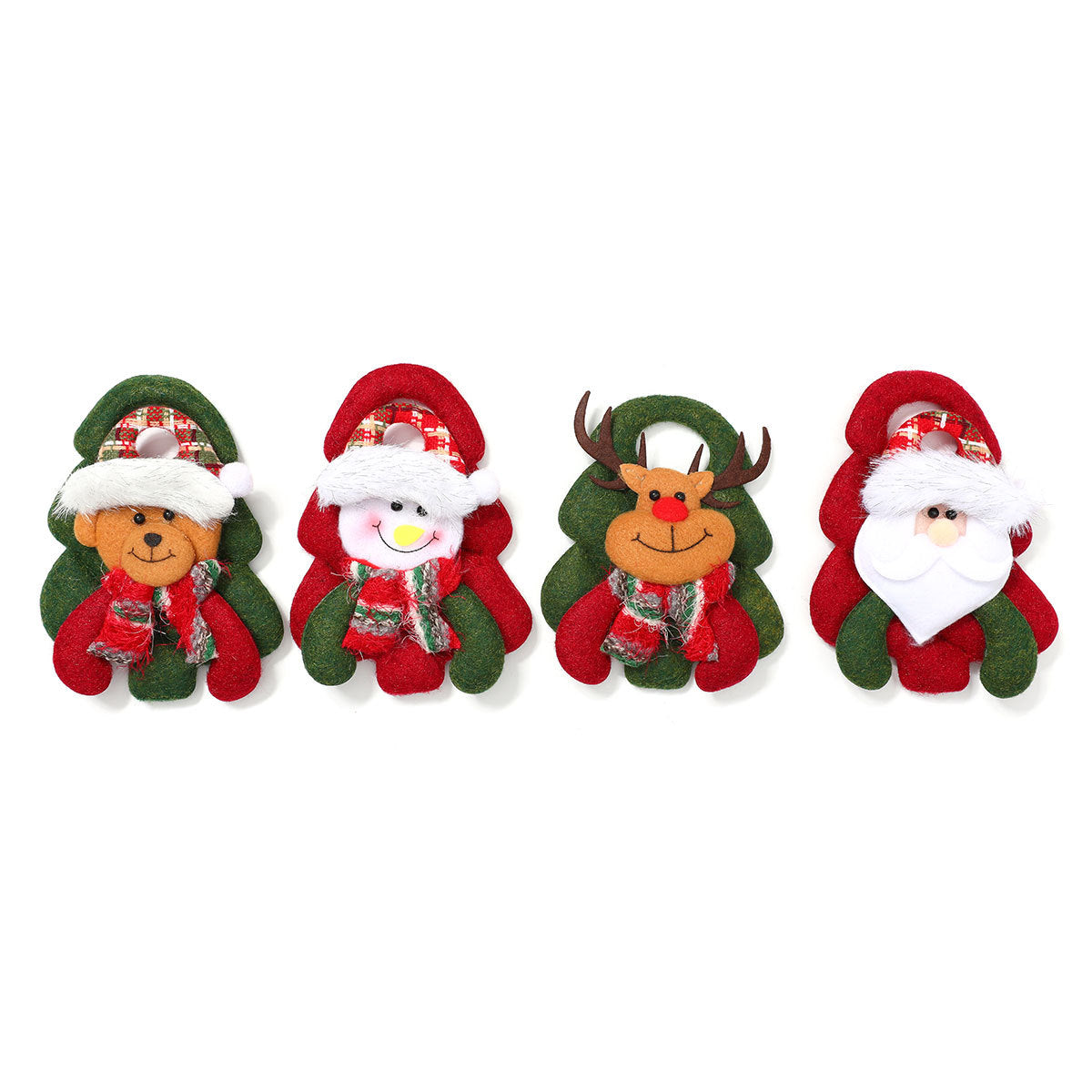 Felt Snowman Ornaments for Christmas Trees | Scarf and Fluffy Hat in Bright Colors | Compact Stocking Stuffer with Loop