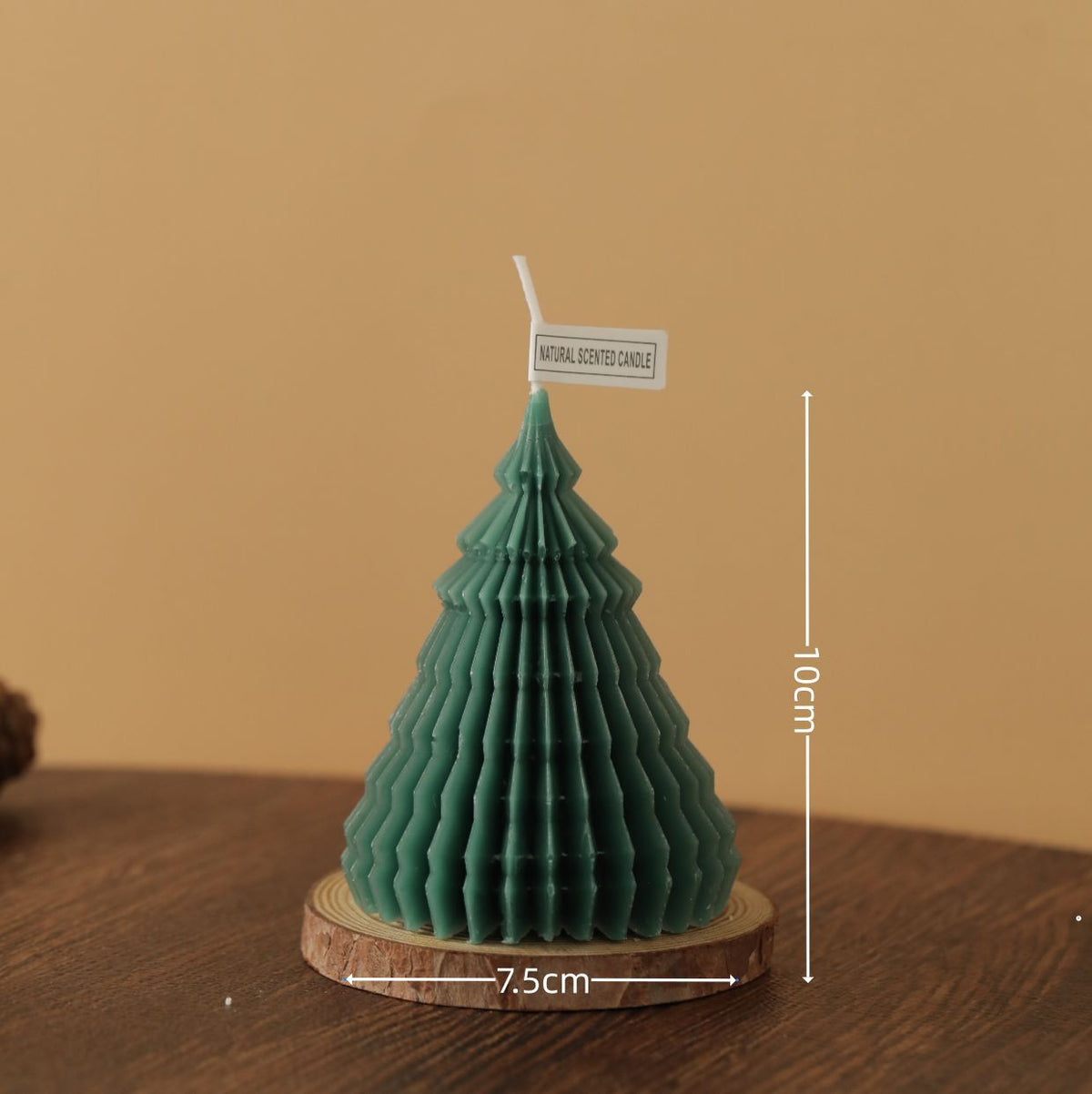 Bubble Christmas Tree Candle with Star Top | Hand Poured Wax, Cotton Wick | Holiday Centerpieces for Mantel and Tabletop