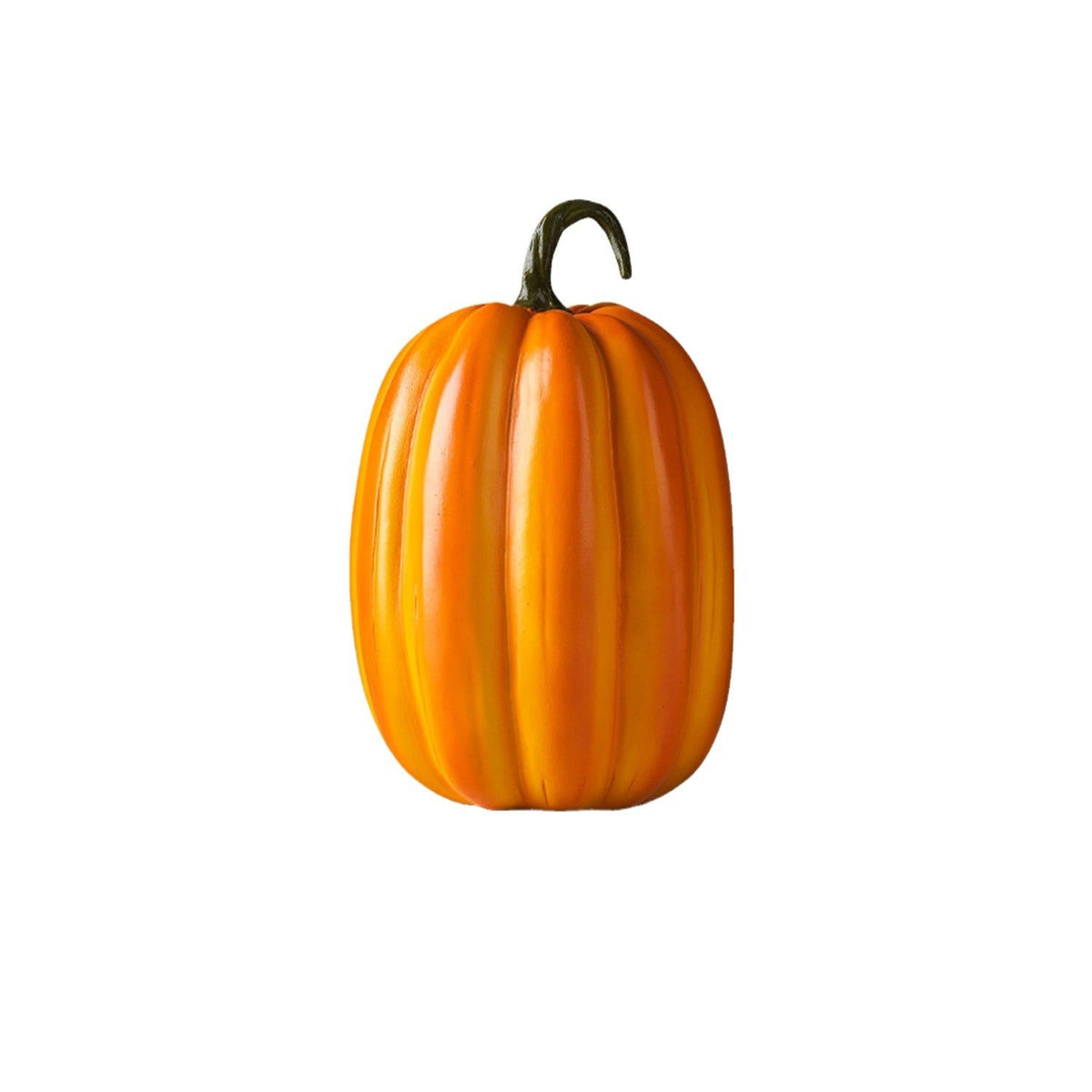Halloween Pumpkin Decorative Figure | Available in Orange | Stands on Shelves, Mantels, and Side Tables