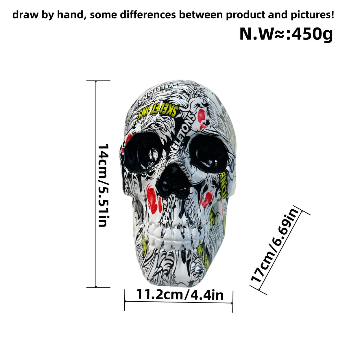 Halloween Skull Wall Art | Available in 5 Colors | Ready to Hang in Hallways, Living Rooms, and Entrances