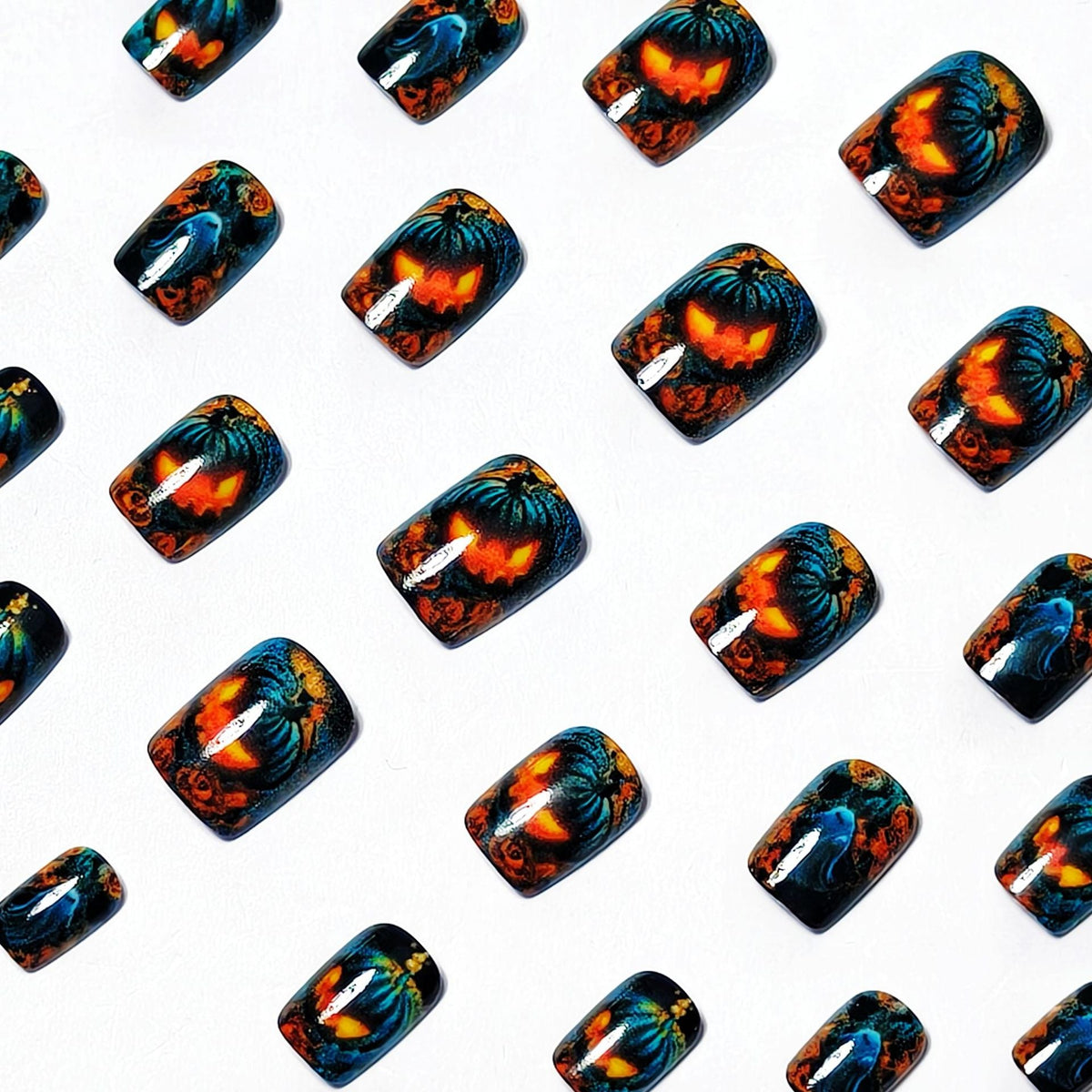 Halloween 3D Press-On Nails | Available in Jelly | Glue-Free Application in Minutes for Parties and Nights Out