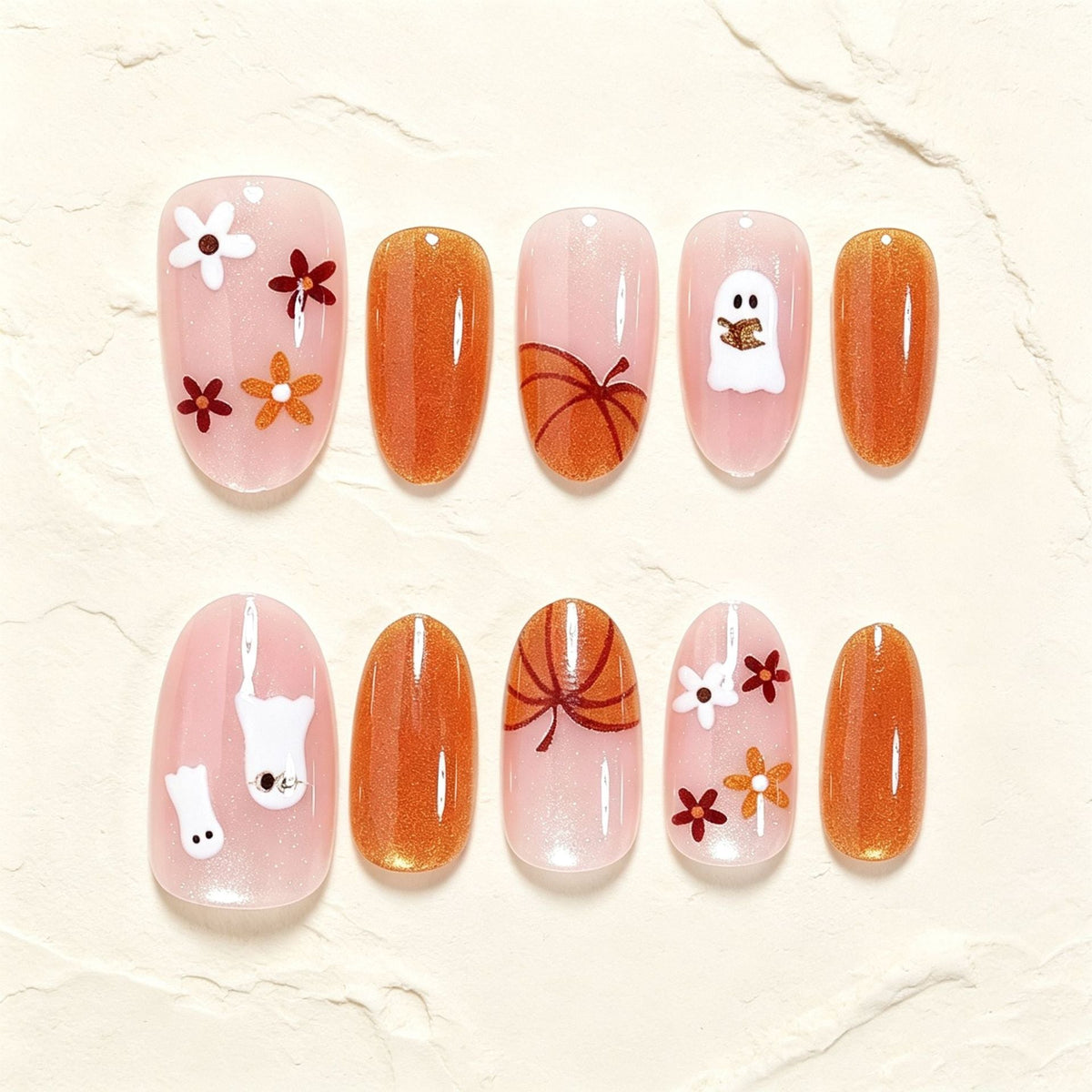 Halloween Press-On Nails | Available in 30 Stück | Glue-Free Application in Minutes for Parties and Nights Out