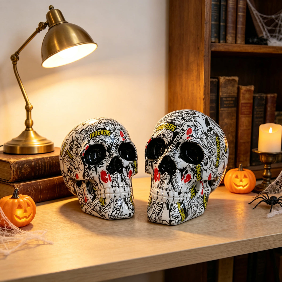 Halloween Skull Wall Art | Available in 5 Colors | Ready to Hang in Hallways, Living Rooms, and Entrances