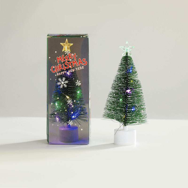 Mini Christmas Tree with Warm LED Lights | Nordic Styling for Desks and Side Tables | Festive Holiday Decorations