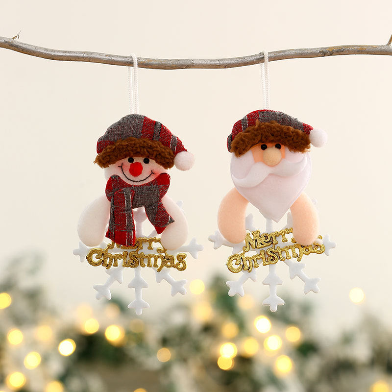 Plush Snowman Holiday Ornament with Scarf and Hanging Loop | Soft Character Decor | Festive Christmas Tree Decorations