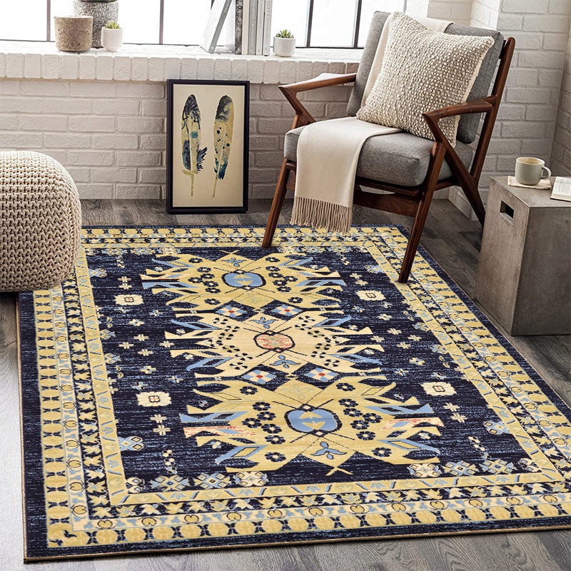 Vintage Ornate Area Rug with a Medallion Center | Soft Underfoot and Easy to Clean | Five Sizes, 31 x 47 up to 55 x 79 in