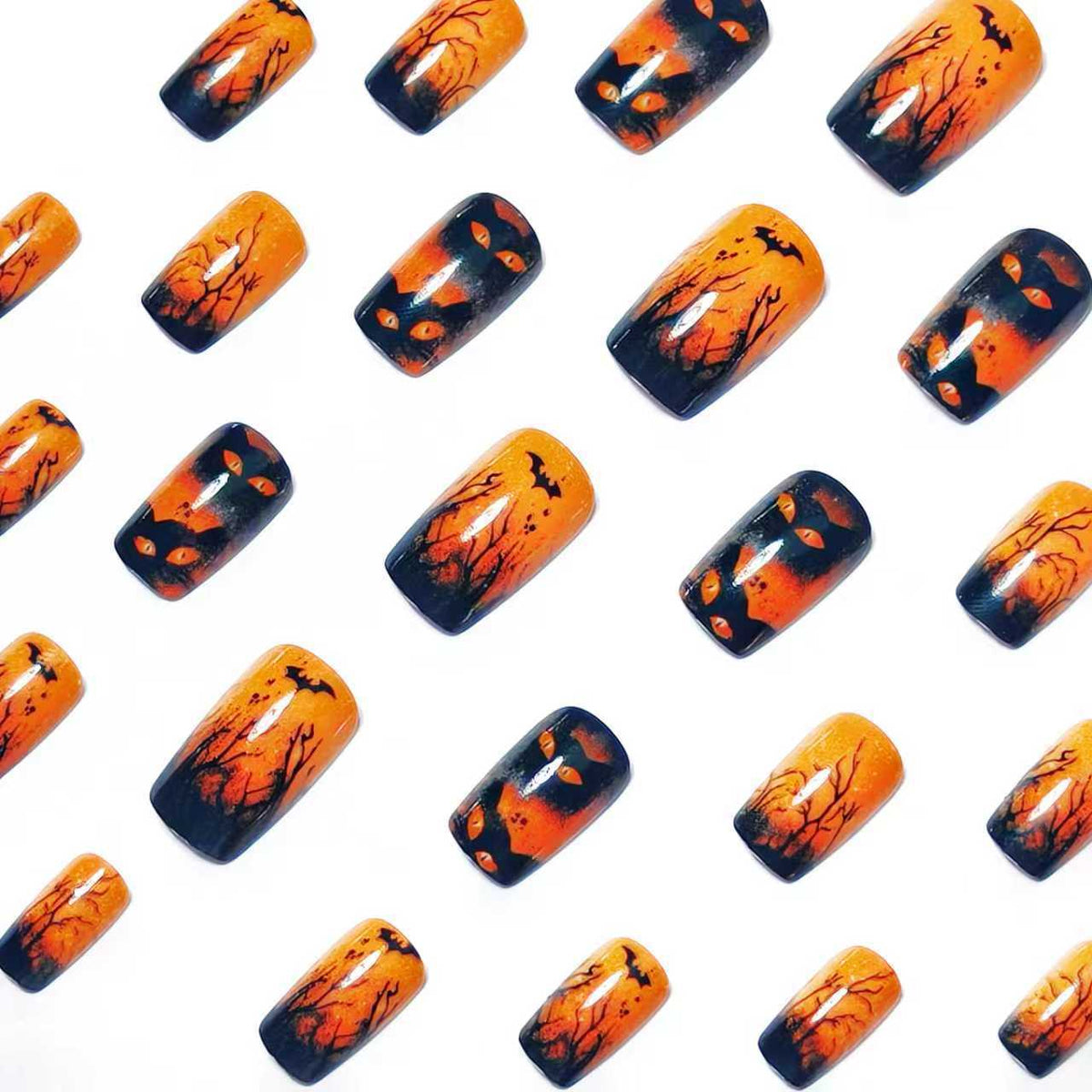 Halloween Press-On Nails | Available in Jelly | Glue-Free Application in Minutes for Parties and Nights Out