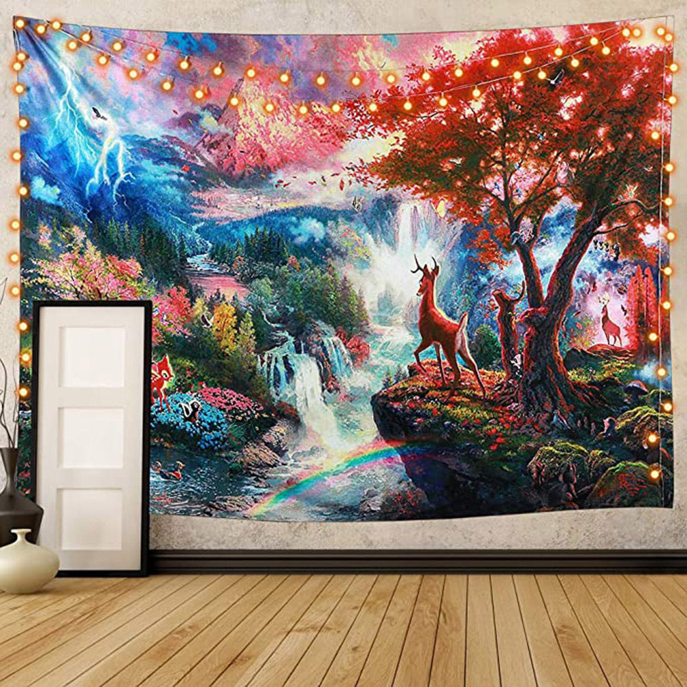 Cosmic Print Tapestry Wall Decor with Reinforced Edges | Printed Fabric Panel for Bedroom and Dorm | 3 Designs
