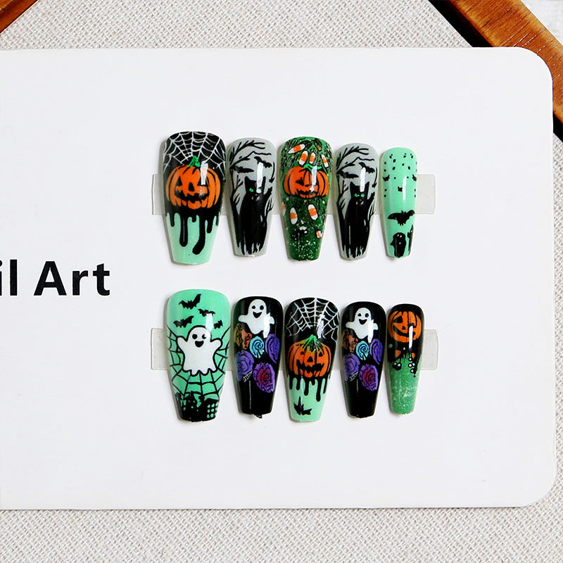 Halloween Press-On Nails | Available in Unifarben | Glue-Free Application in Minutes for Parties and Nights Out