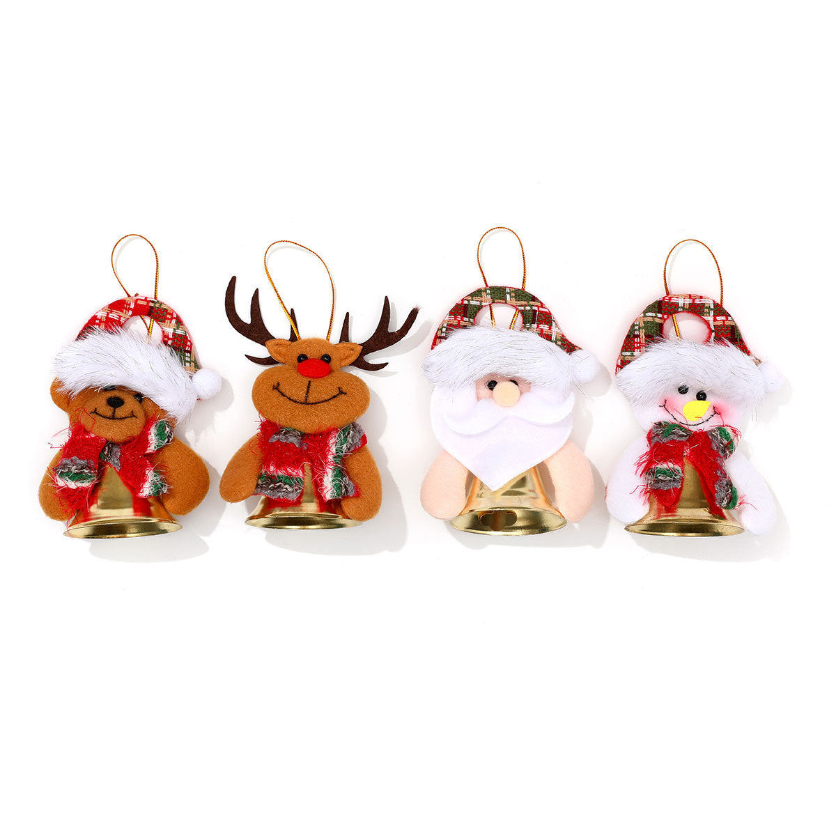 Soft Fabric Snowman Christmas Ornaments | Lively Scarf and Hat Design | Hangs from Any Branch or Hook in Four Styles