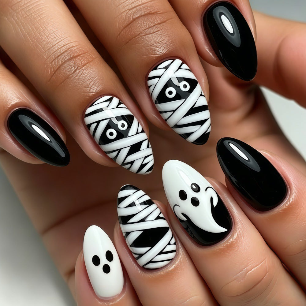 Halloween Press-On Nails | Available in Yellow | Glue-Free Application in Minutes for Parties and Nights Out