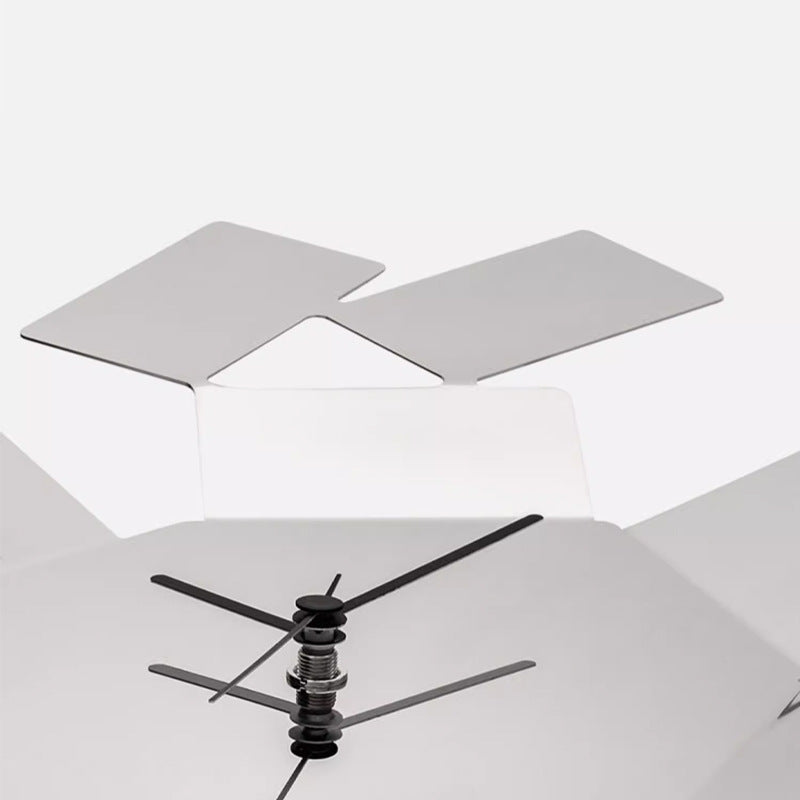 Modern Wall Clock with Scattered Geometric Plates | Minimalist Dial and Clear Hour Hands | 2 Colors