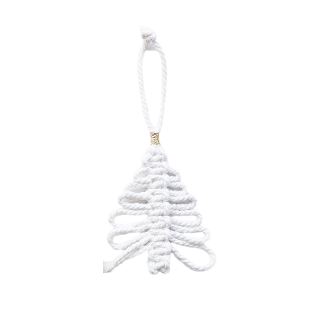 Macrame Christmas Tree Ornament Handmade in Green, White, Ivory or Red | Boho Xmas Decorations | Festive Gift Idea