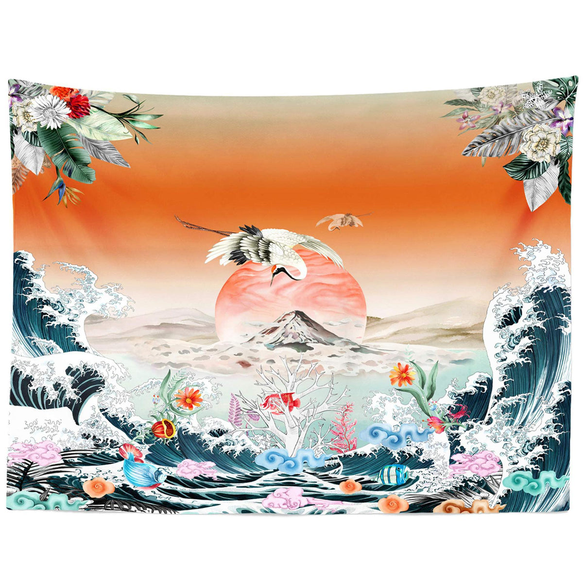 Cosmic Print Tapestry Wall Decor with Reinforced Edges | Printed Fabric Panel for Bedroom and Dorm | 3 Designs