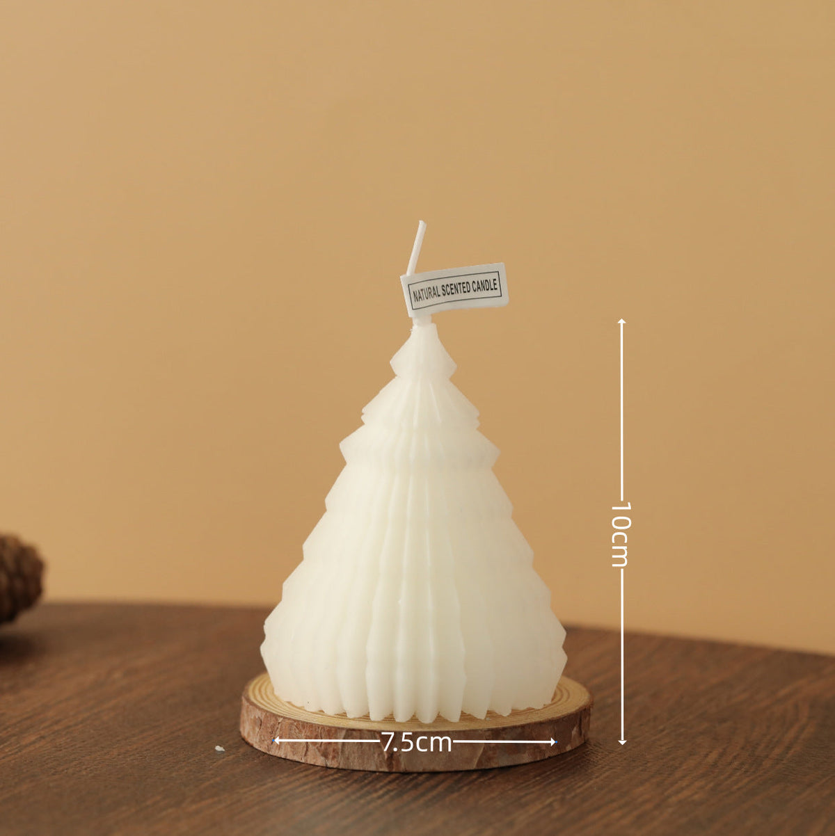 Bubble Christmas Tree Candle with Star Top | Hand Poured Wax, Cotton Wick | Holiday Centerpieces for Mantel and Tabletop