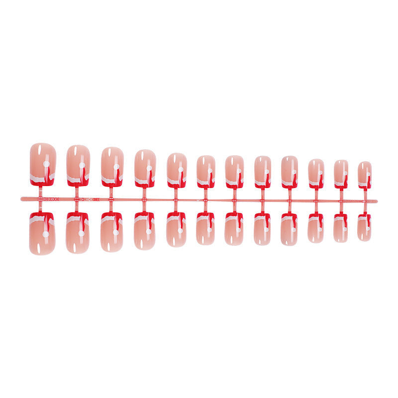 Christmas Nail Designs with Glossy Festive Finish | Press On Fingernails in Mixed Sizes | Easy Xmas Manicure at Home