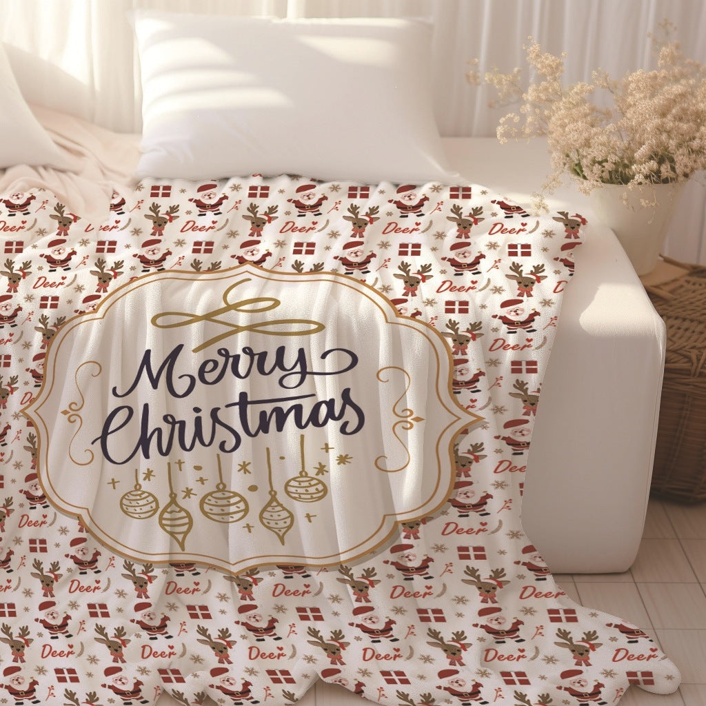 Christmas Blanket with Gingerbread Men and Candy Canes | Ultra-Soft Festive Throw for Cold Evenings | Three Designs