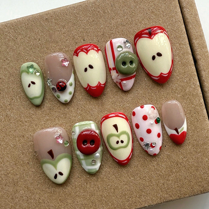 Christmas Nail Designs with Reindeer Snowman and Tree | Festive Press On Nails for Winter | Easy Holiday Manicure at Home