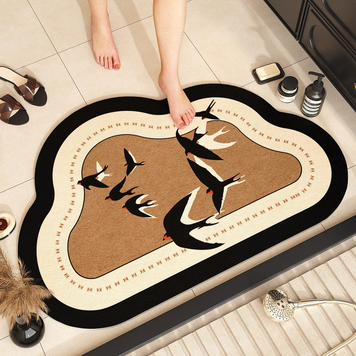 Plush Bath Mat with Quick-Dry Surface and Non-Slip Backing | Absorbent Bathroom Rug | Machine Washable