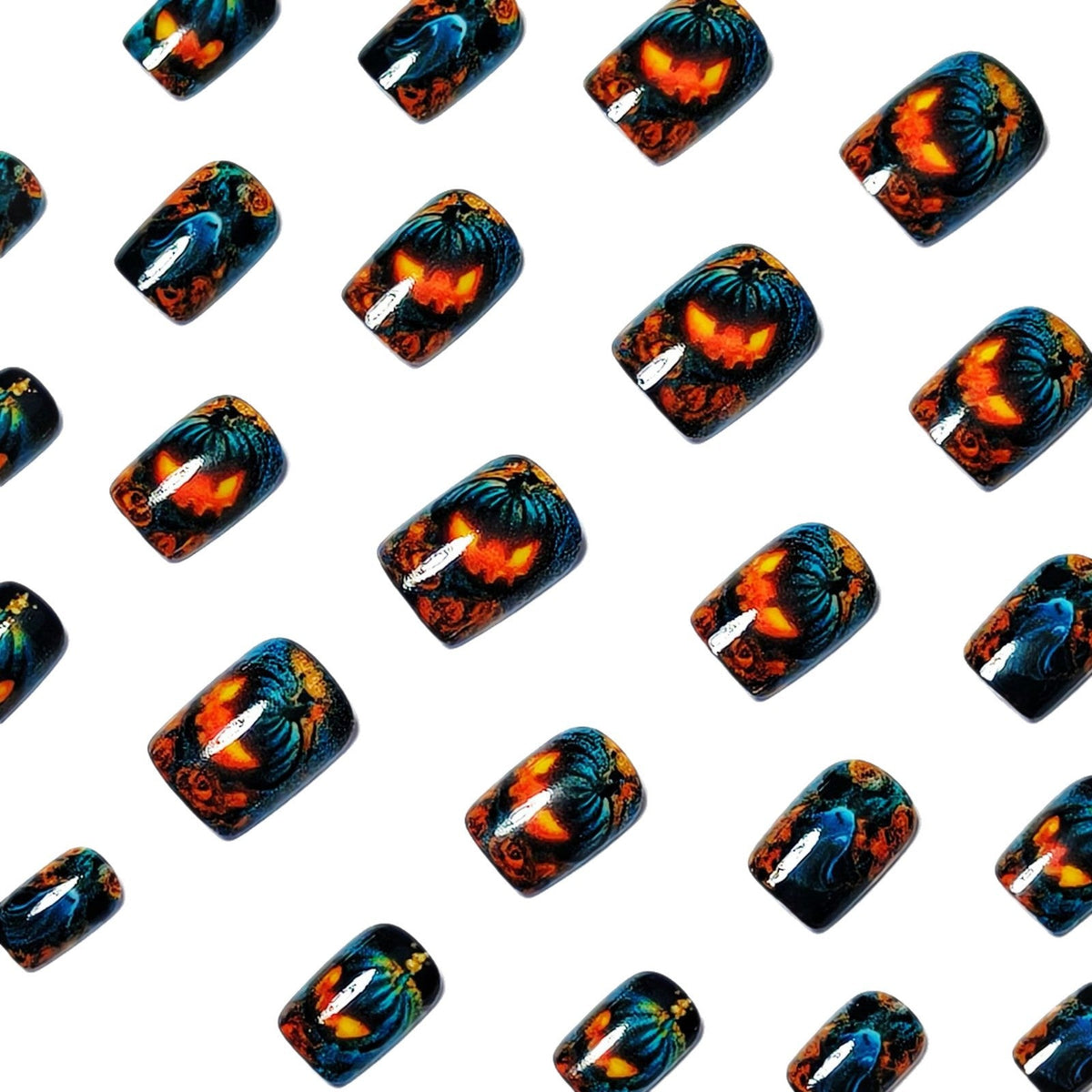 Halloween 3D Press-On Nails | Available in Jelly | Glue-Free Application in Minutes for Parties and Nights Out