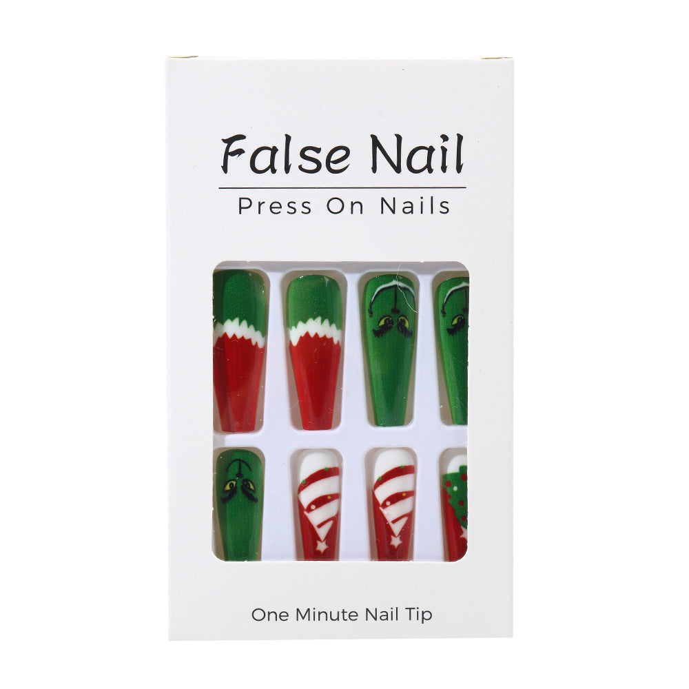 Snowflake and Tree Nails for Christmas | Festive Press On Nail Designs | Easy Holiday Manicure for Winter Parties
