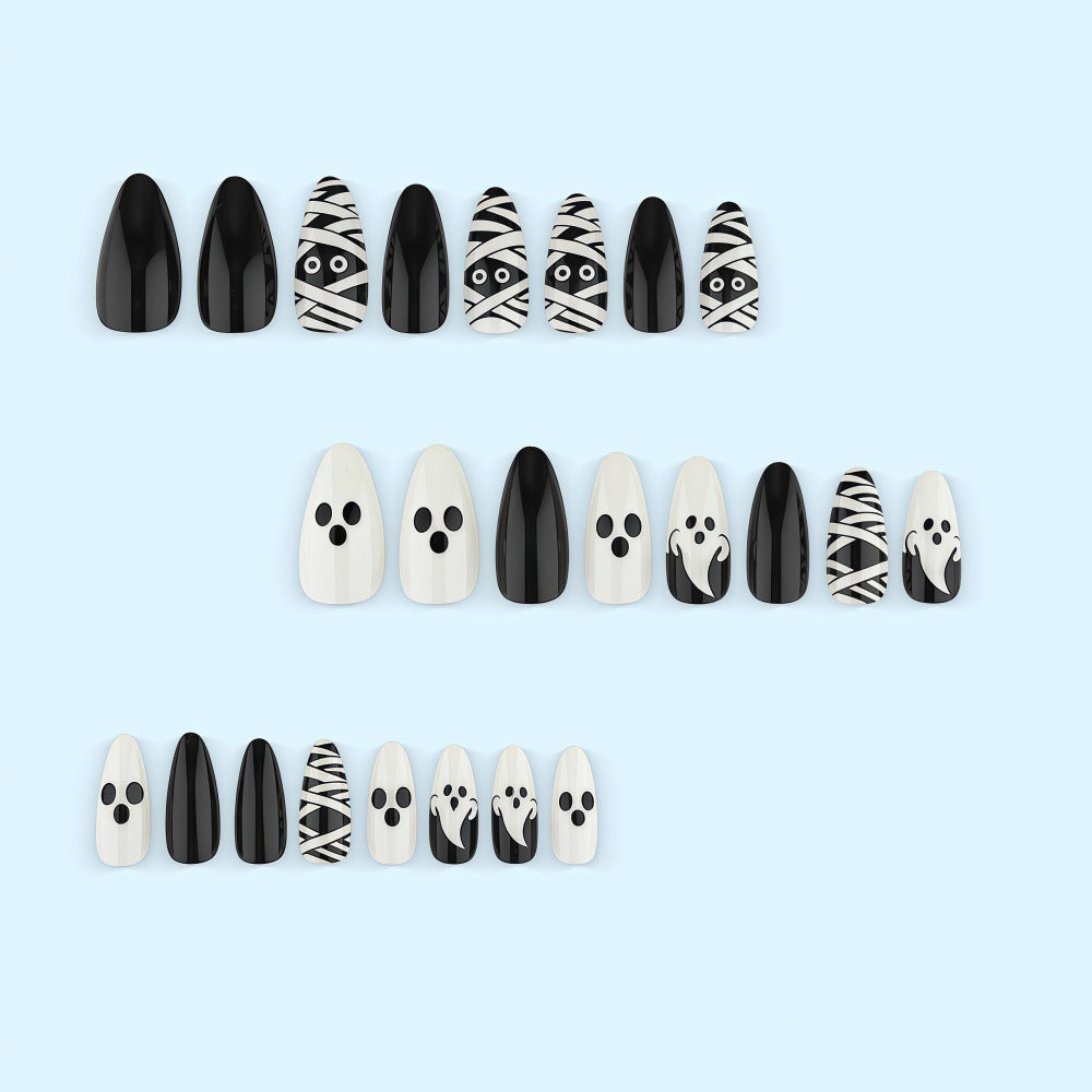 Halloween Press-On Nails | Available in Yellow | Glue-Free Application in Minutes for Parties and Nights Out