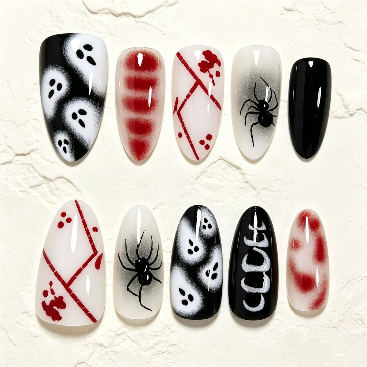 Halloween Press-On Nails | Available in Pink | Glue-Free Application in Minutes for Parties and Nights Out